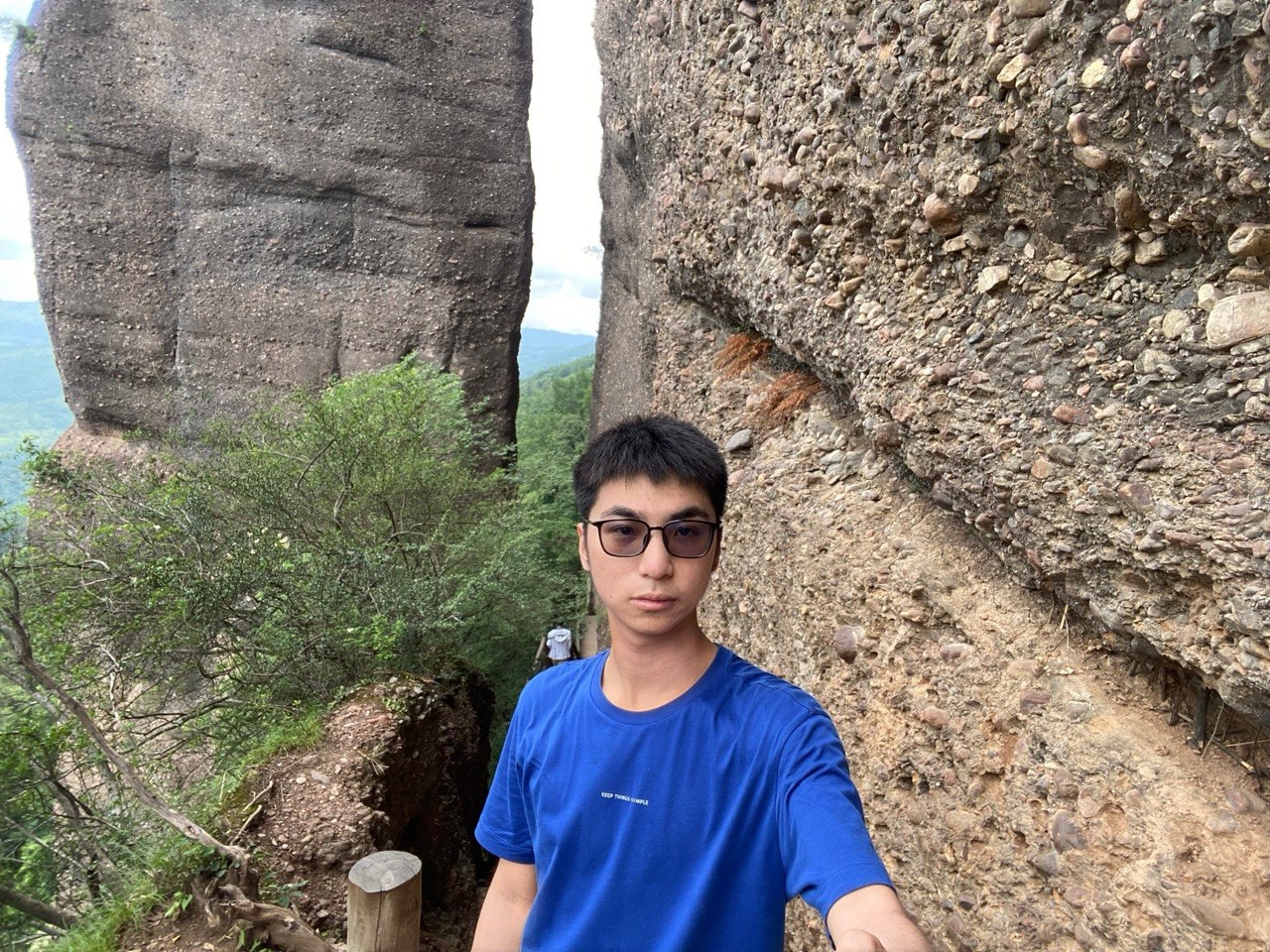 Daniel hiking in the mountains
